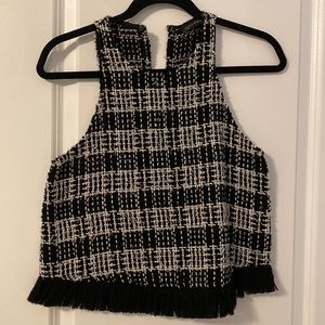 Zara Tweed Sleeveless Top